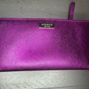 Kate Spade metallic pink wallet